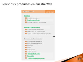 Gestiones en línea
Biblioteca y Aprendizaje
Bibliografía de curso
Novedades
Exposiciones bibliográficas
Catálogo
 