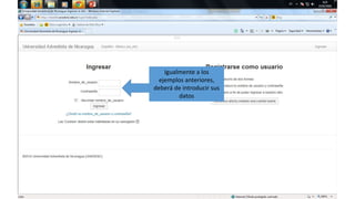 Igualmente a los
ejemplos anteriores,
deberá de introducir sus
datos
 