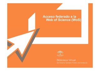 Acceso federado a la
 Web of Science (WoS)
 