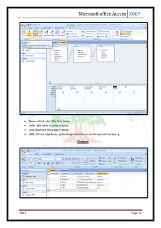 MS Access 2007 in ITT | PDF