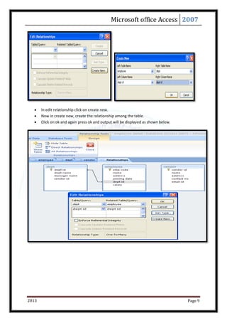 MS Access 2007 in ITT | PDF
