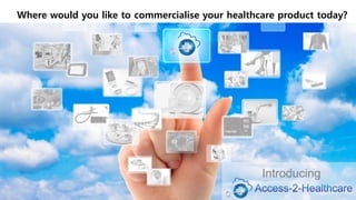 Where would you like to commercialise your healthcare product today?
Introducing
 