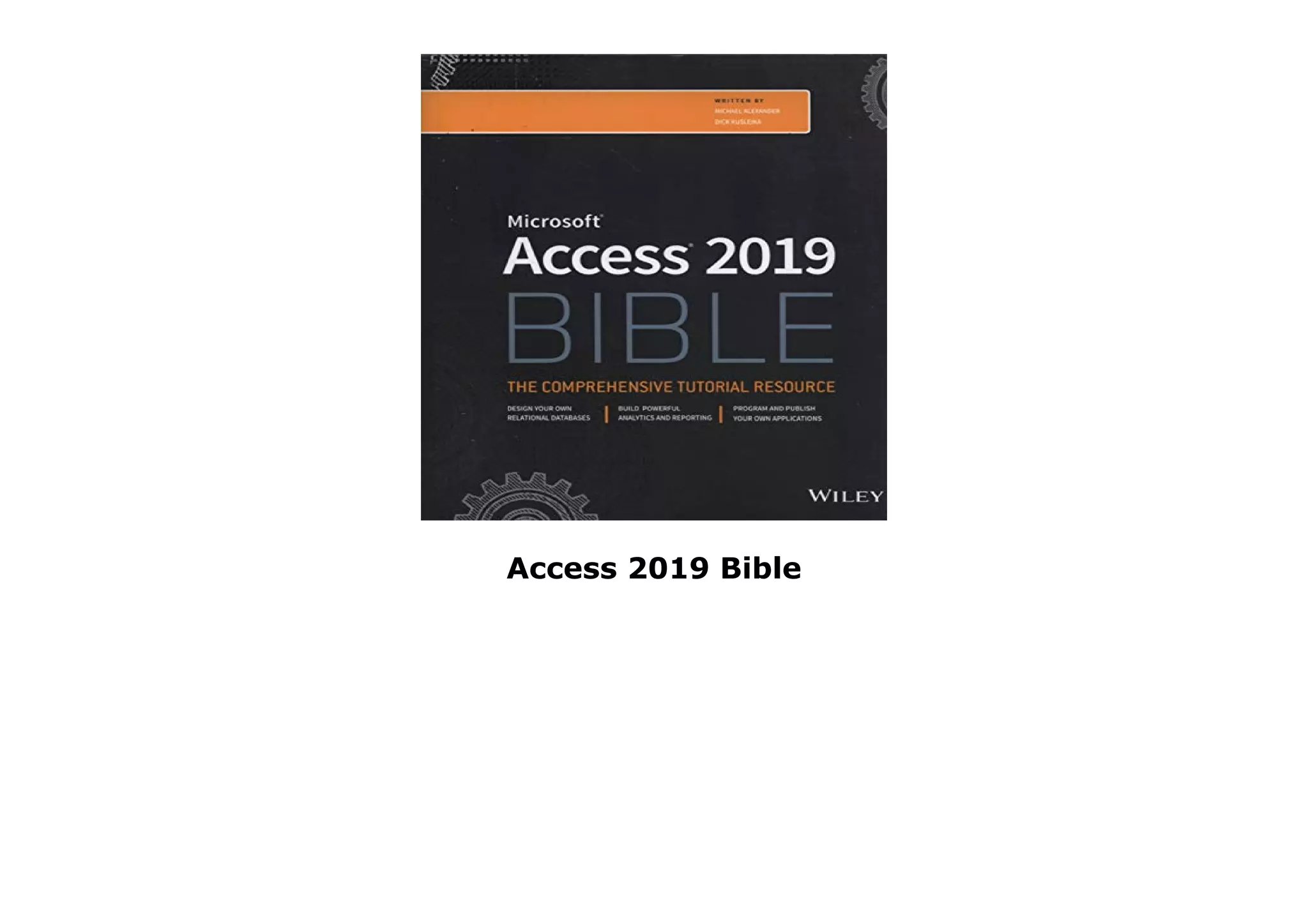 Access 2019 bible ppt