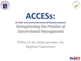 Office of the Undersecretary for
Regional Operations
 