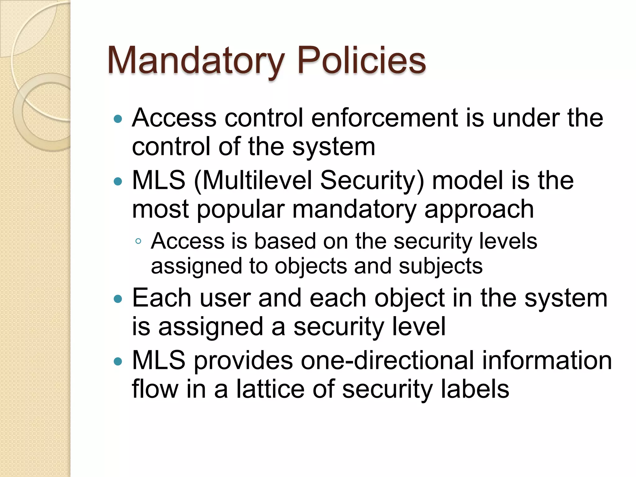 Access Control: Principles and Practice