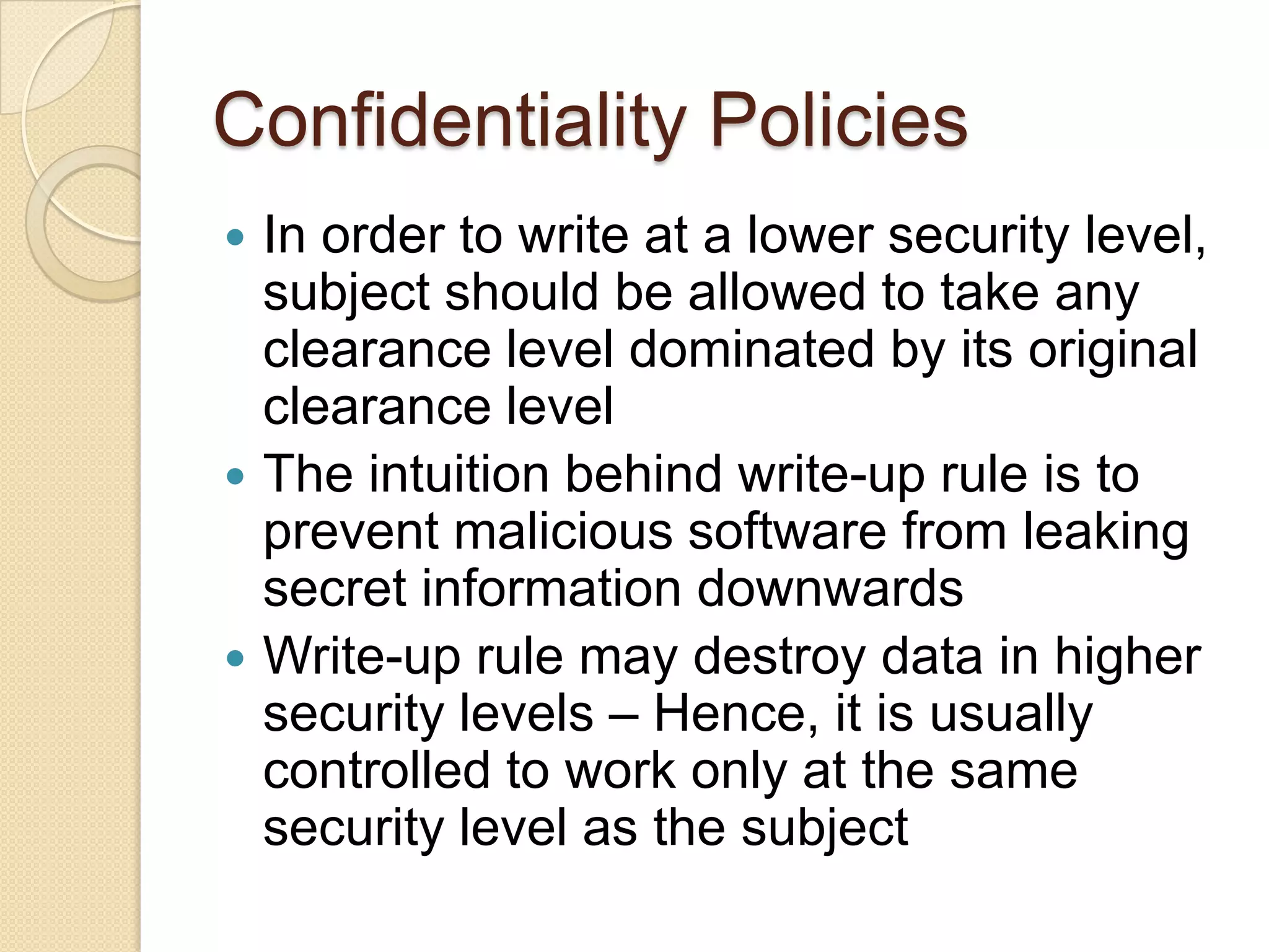 Access Control: Principles and Practice