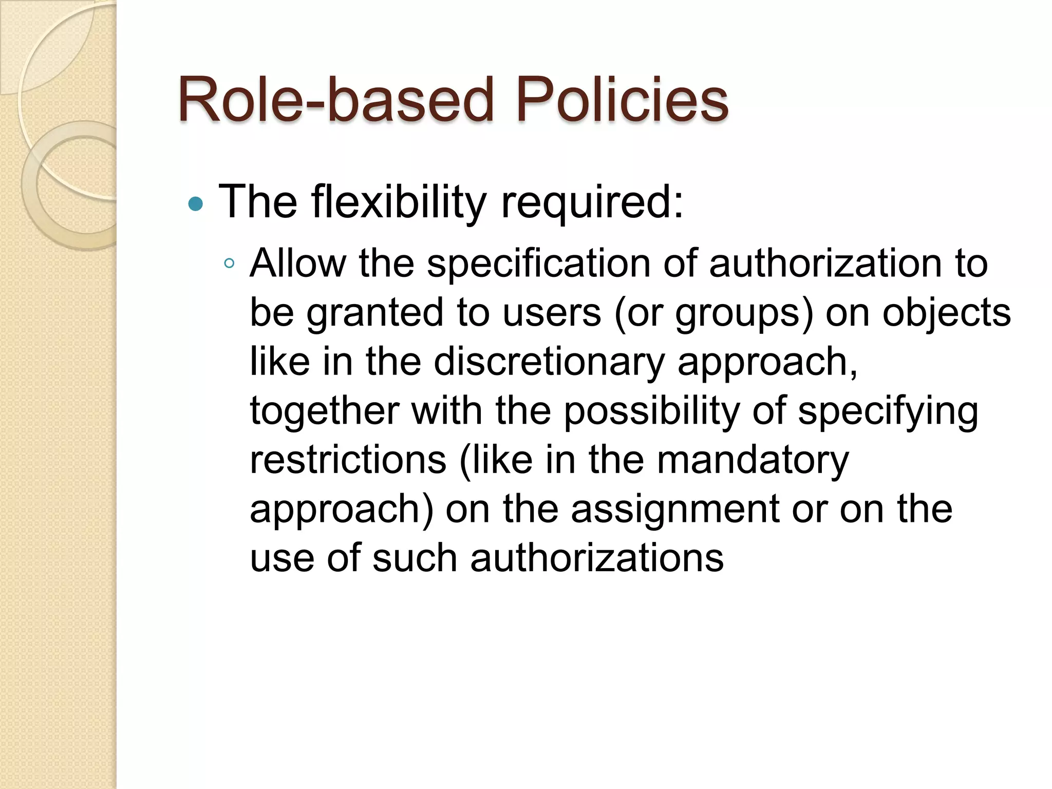 Access Control: Principles and Practice