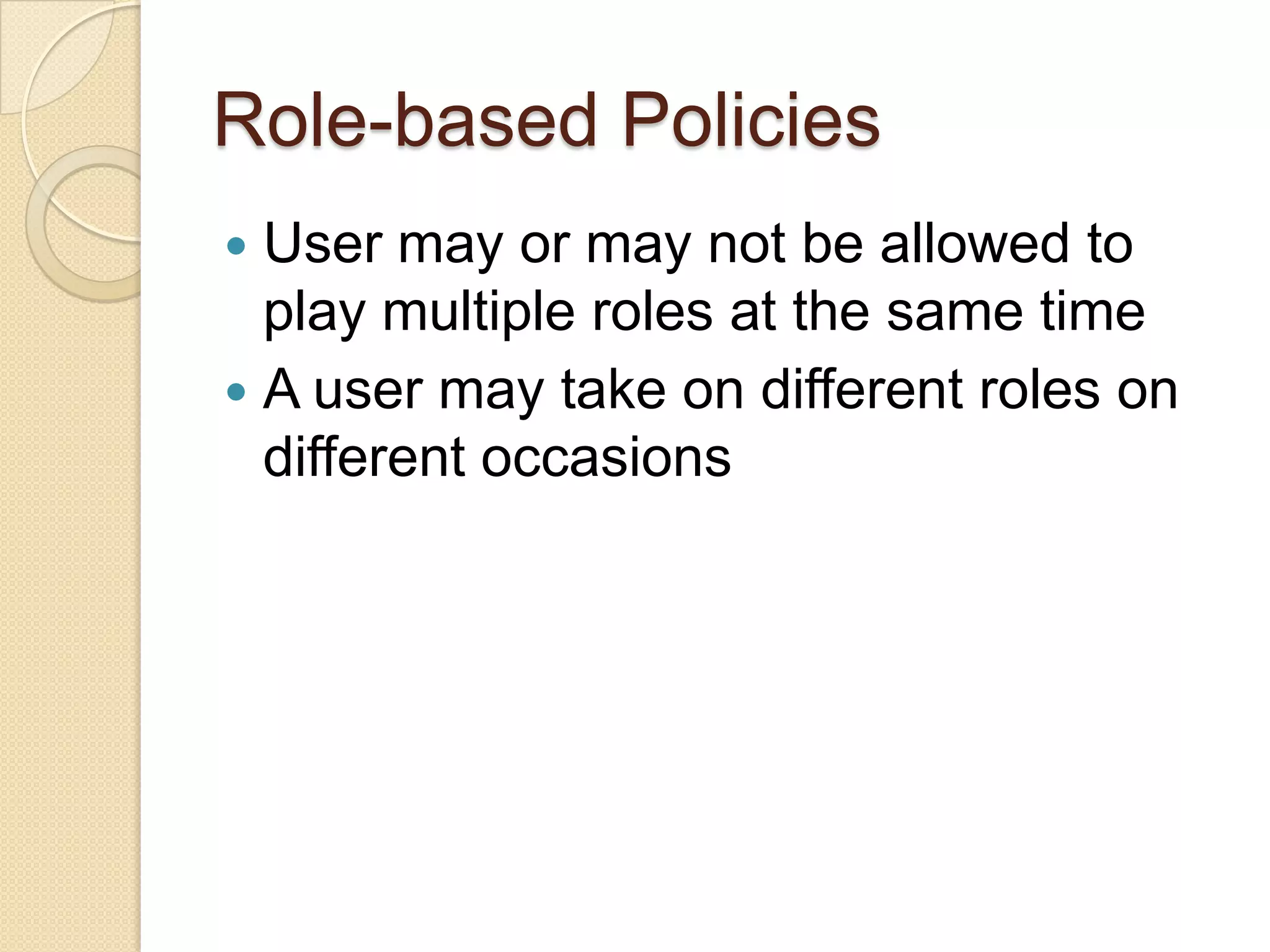 Access Control: Principles and Practice