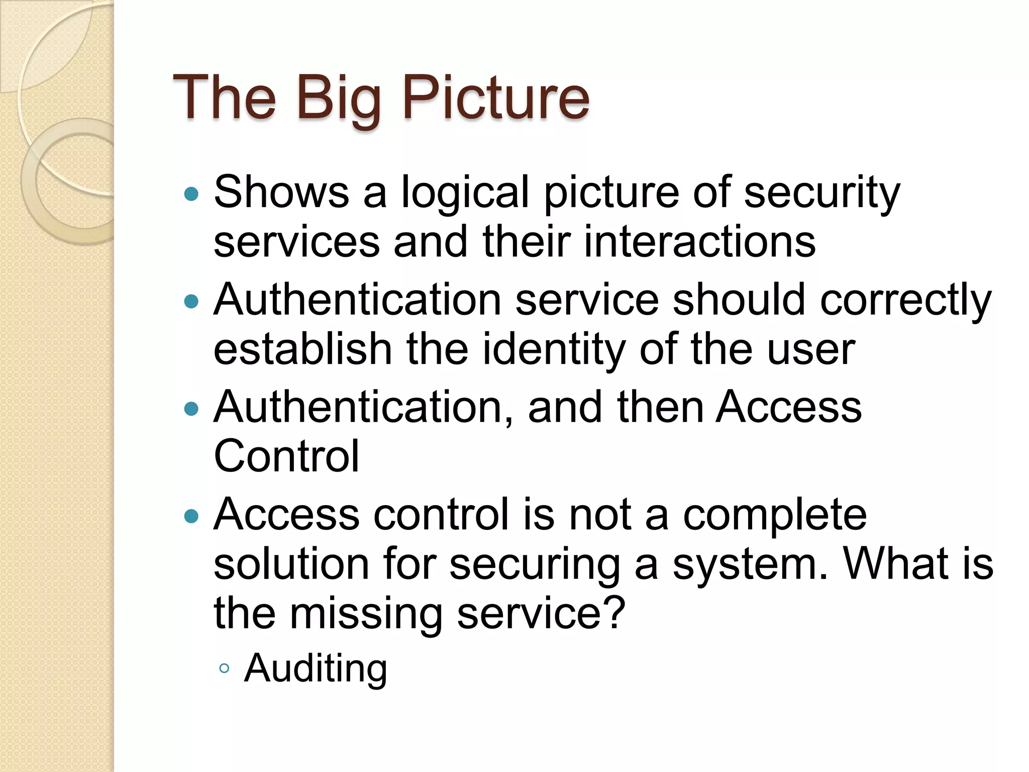 Access Control: Principles and Practice