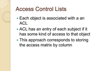 Access Control: Principles and Practice