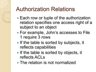 Access Control: Principles and Practice