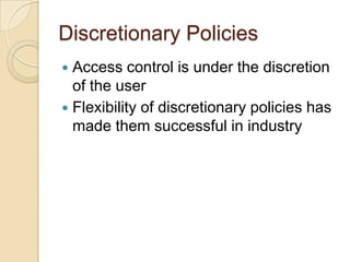 Access Control: Principles and Practice