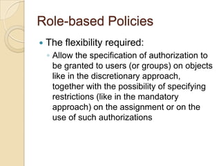 Access Control: Principles and Practice