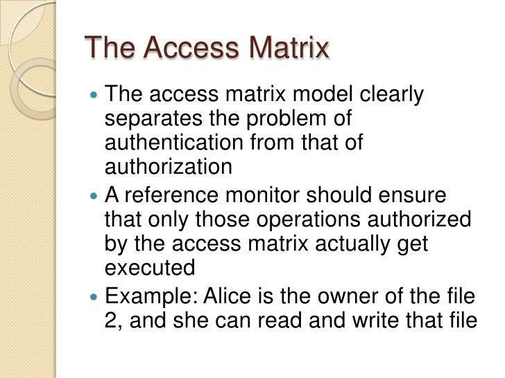 Access Control Principles and Practice