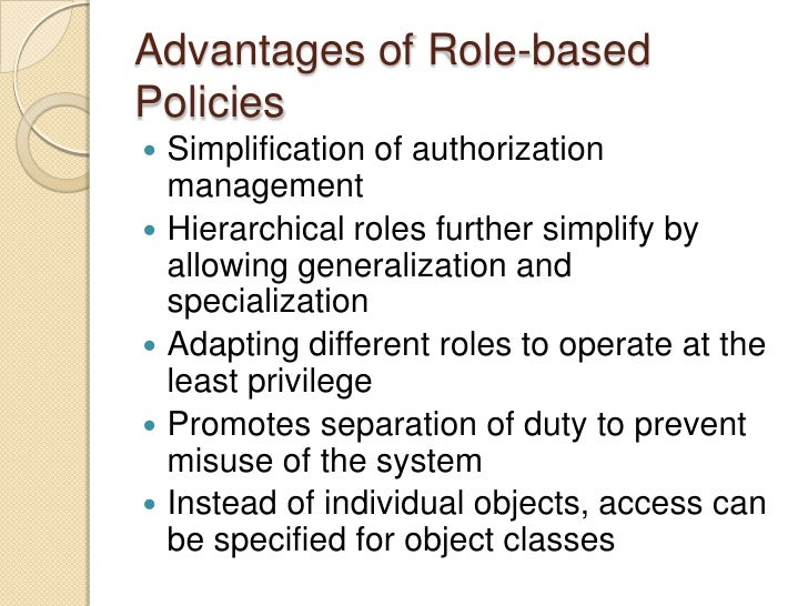 Access Control Principles and Practice