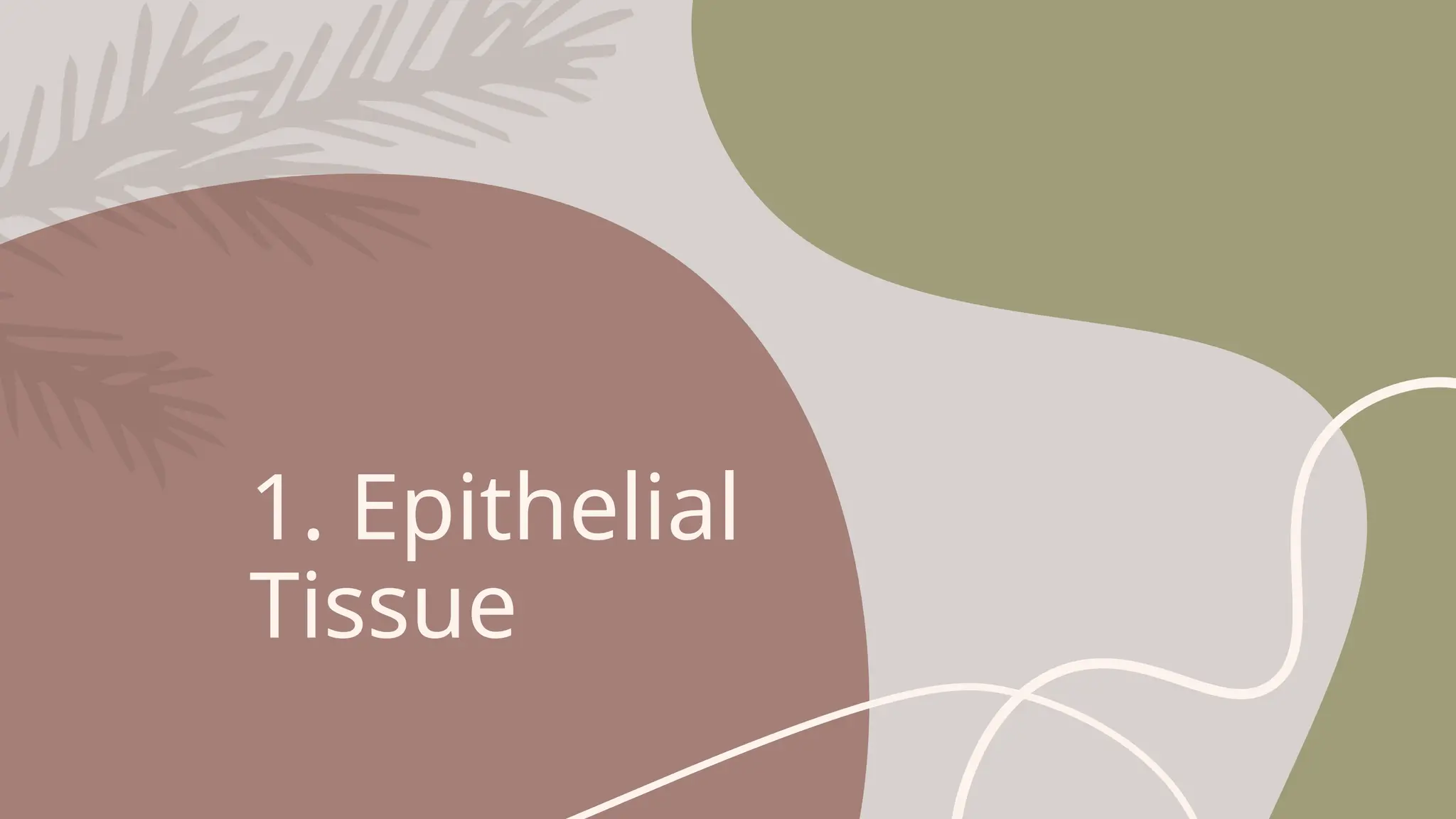 1. Epithelial
Tissue
 