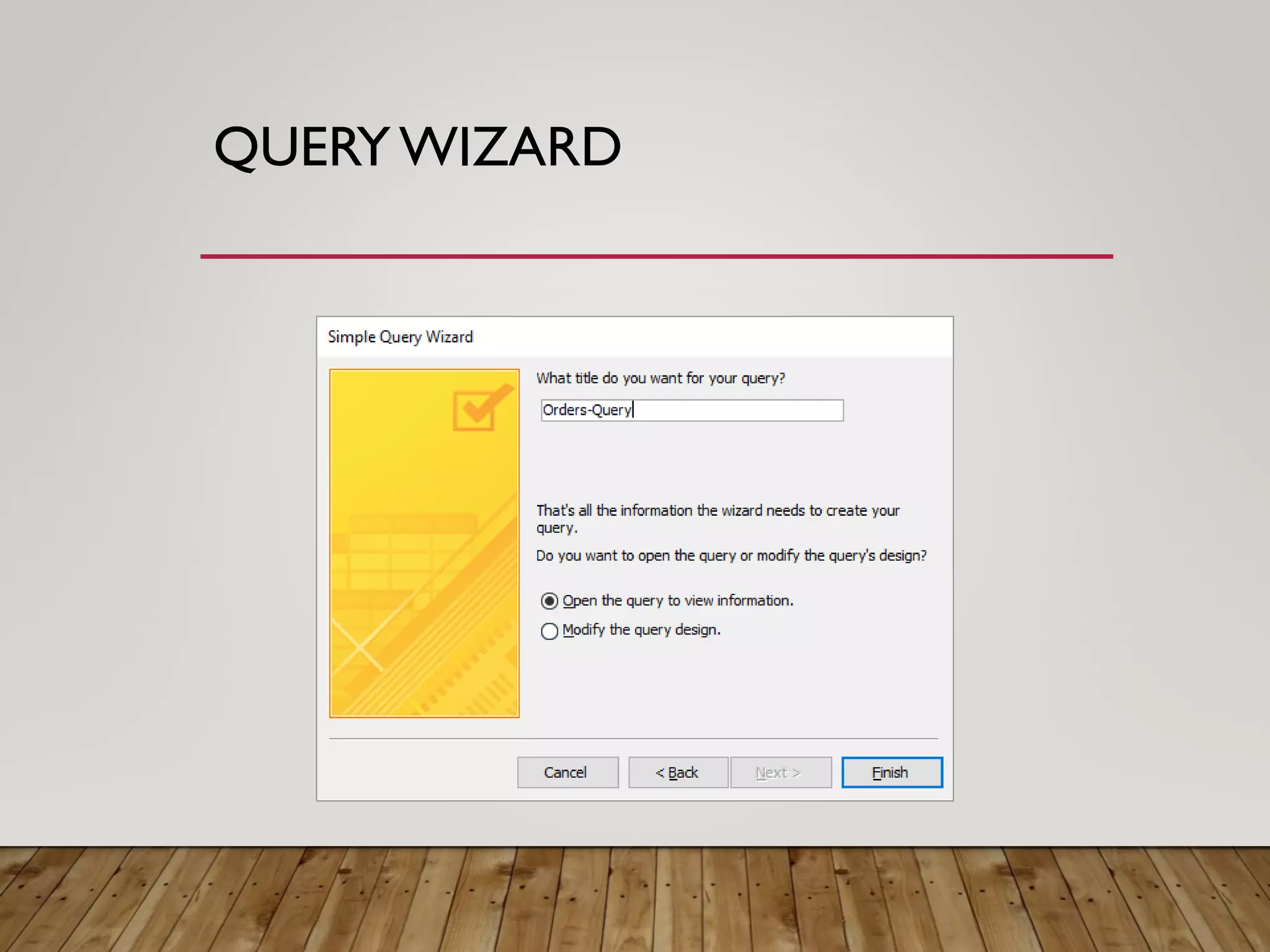 QUERYWIZARD
 