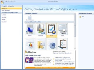 Access 2007 lesson1 | PPTX