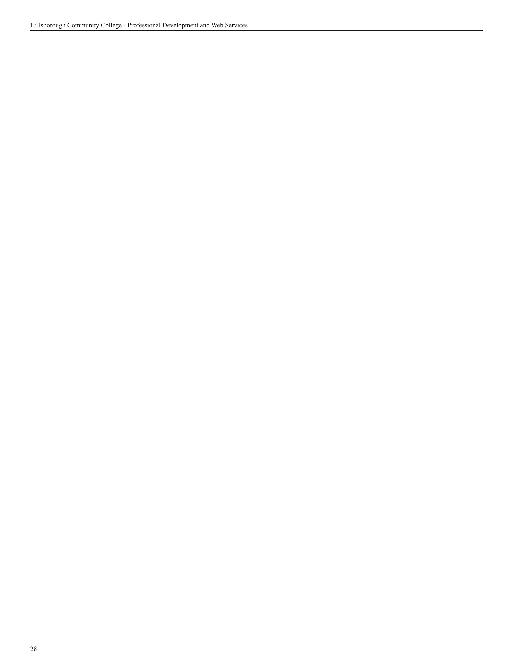 Hillsborough Community College - Professional Development and Web Services




28
 