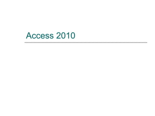 Access 2010 