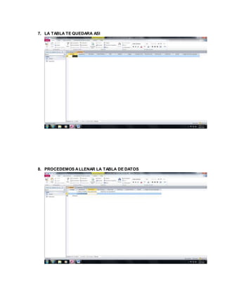 7. LA TABLA TE QUEDARA ASI
8. PROCEDEMOS ALLENAR LA TABLA DE DATOS