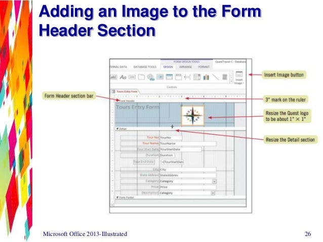 access 2013 unit c form header access