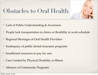 Access to Dental Care Solutions