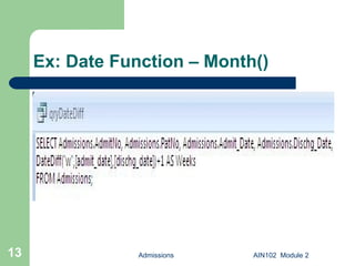AIN102.2 Microsoft Access Queries | PPT