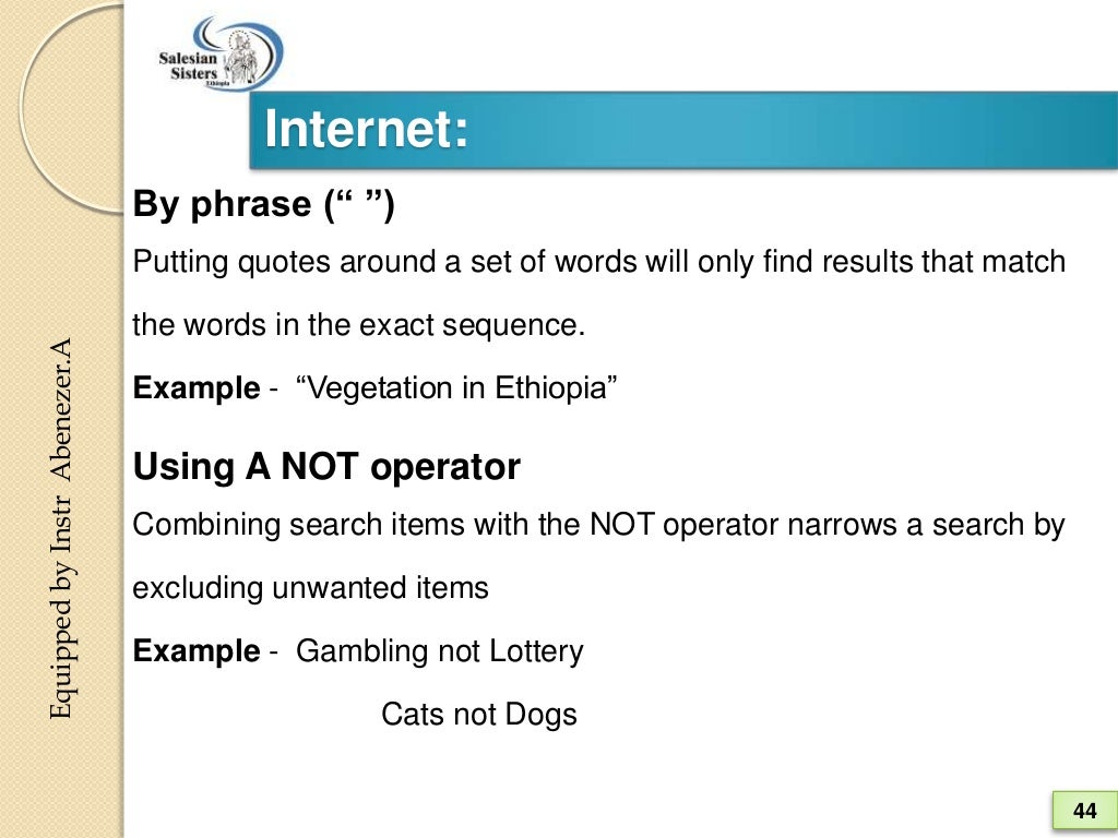 Access and use internet