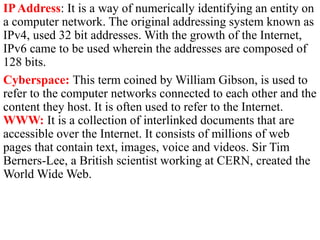 Access and use of internet of level 1 course | PPTX