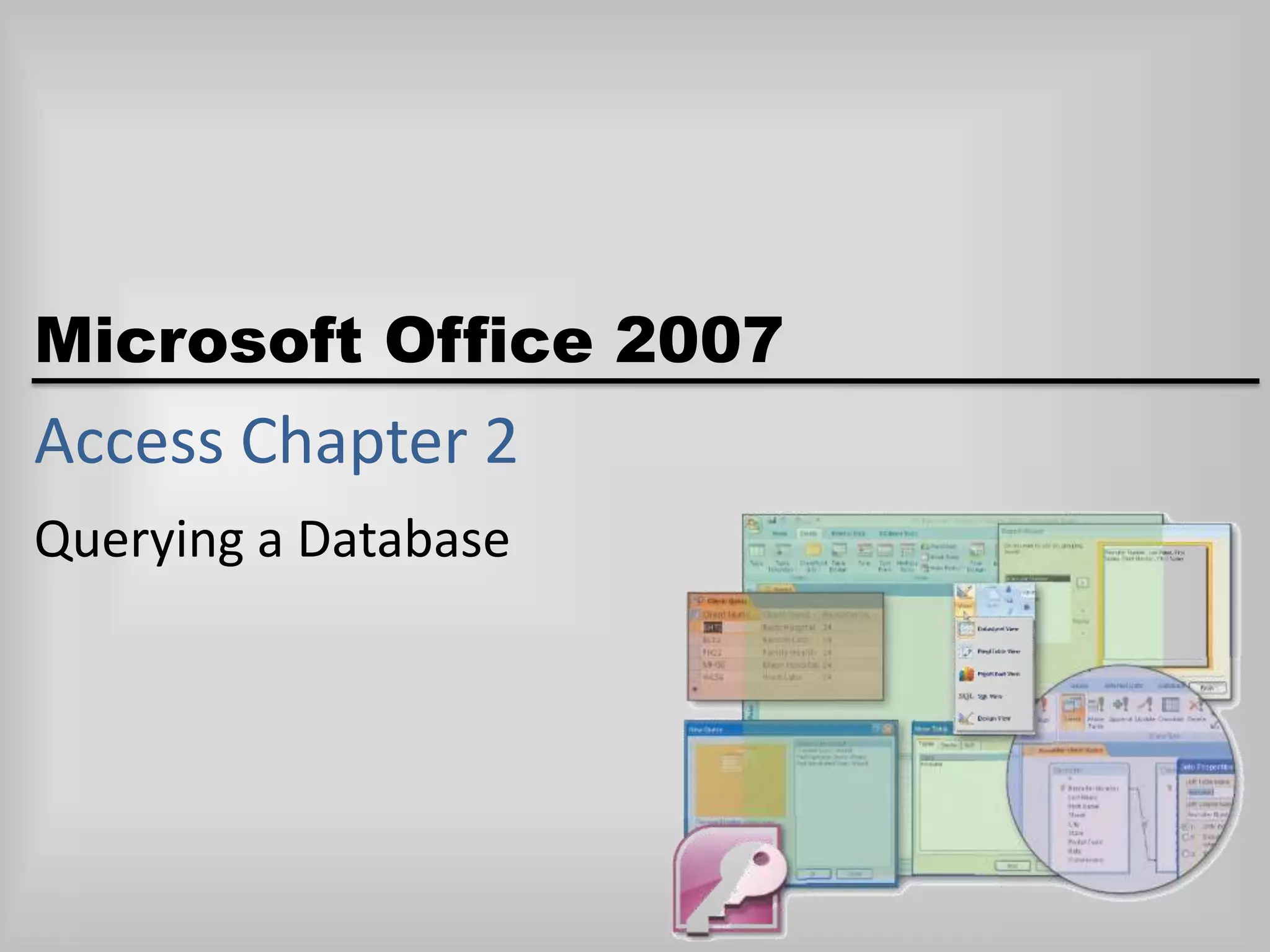 Access Chapter 2Querying a Database