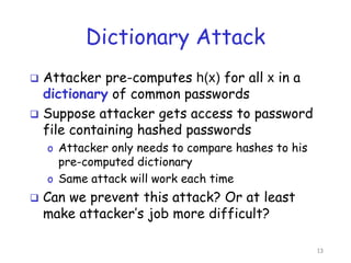 Dictionary Attack Example Access Control authentication and authorization .pptx