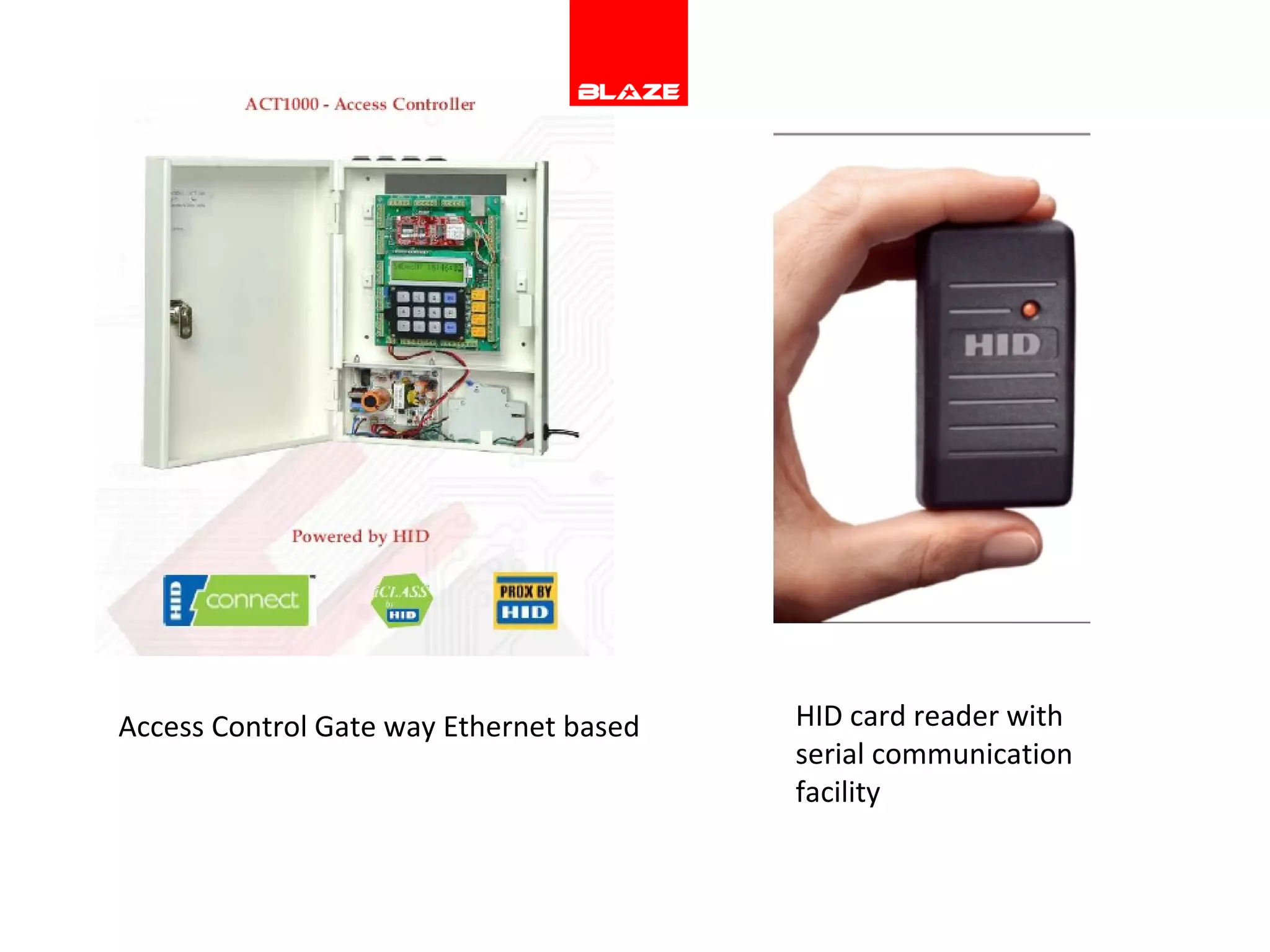 Access Control Gate way Ethernet based HID card reader with serial communication facility