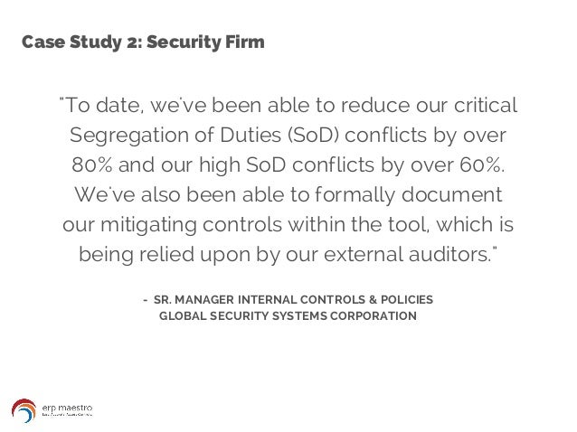 How A Fortune 500 Global Security Company Reduced Segregation Of Duti How A Fortune 500 Global Security Company Reduced Segregation Of Duti