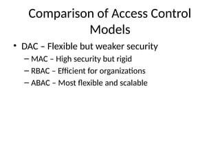 Comprehensive Overview of Access Control Models in Information Security ...