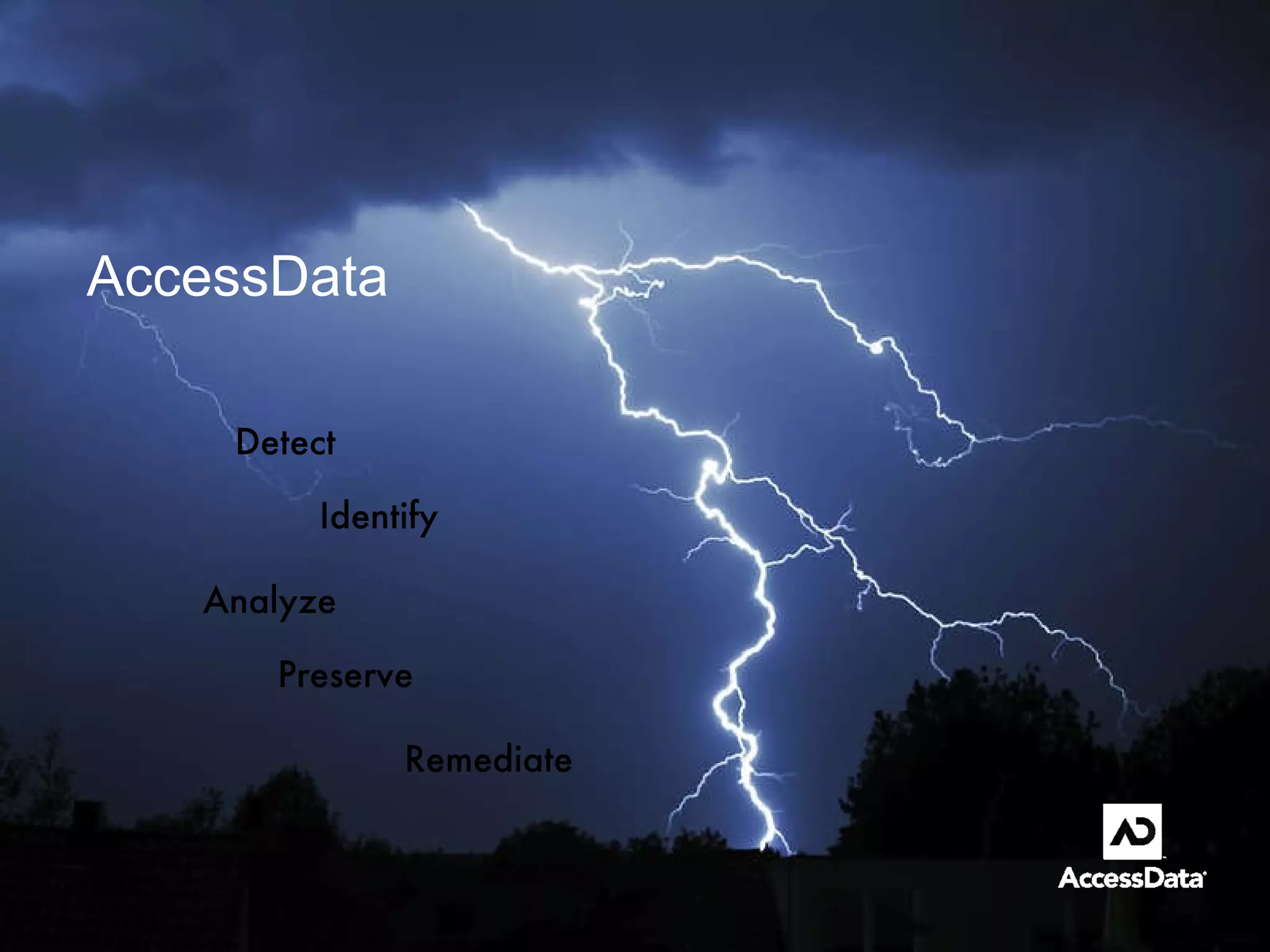 AccessData Detect Remediate Preserve Analyze Identify 