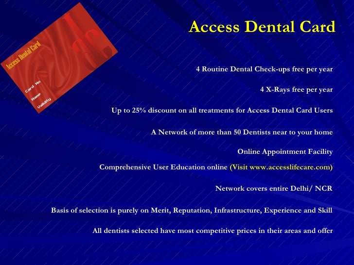 Access Dental Card An innvovative initiative