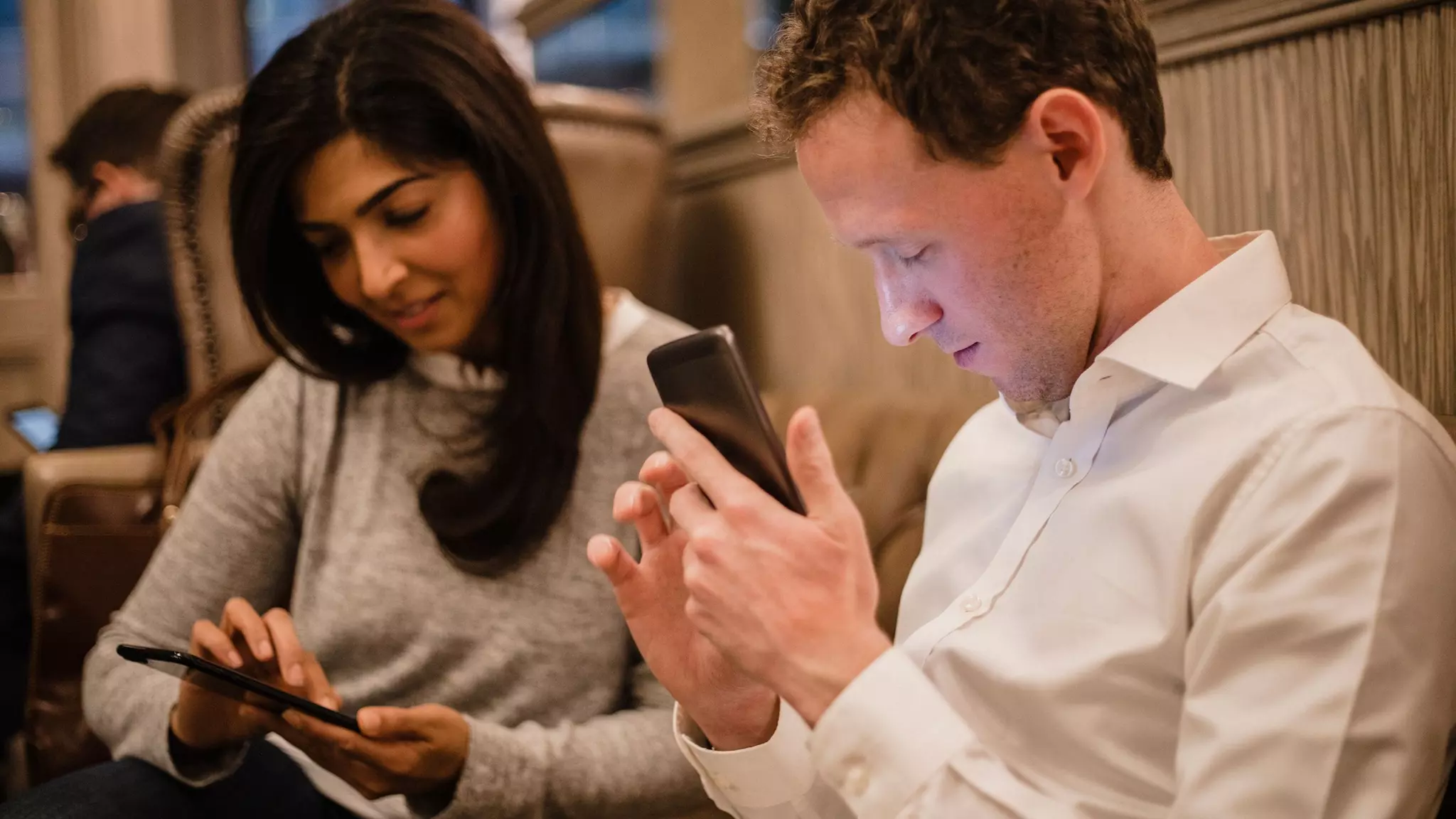 Using voice over features on a mobile device
 