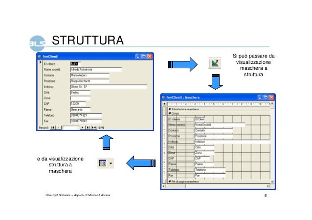 microsoft access corso di rubrica telefonica