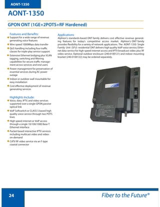Access gpon catalog ex aug 2012 (a4) | PDF
