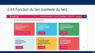 2.4.4 Fonction du lien (contexte du lien)
48
 