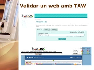 Validar un web amb TAW 