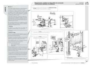828
circulaire interministérielle n° DGUHC 2007-53 du 30/11/07 | ANNEXE 8® : recommandé
Ils’agitdeséquipements,mobiliersetdispositifsconçusetinstallésdèsl’ouverture
au public de l’établissement ou de l’installation. Les équipements liés à la sécurité
incendie dans les ERP ne sont pas concernés par ces obligations.
Article 11
I. - Les usagers handicapés doivent pouvoir accéder à l’ensemble des
locaux ouverts au public et en ressortir de manière autonome.
Les équipements, le mobilier, les dispositifs de commande et de
service situés dans les établissements recevant du public ou dans
les installations ouvertes au public doivent pouvoir être repérés,
atteints et utilisés par les personnes handicapées. La disposition
des équipements ne doit pas créer d’obstacle ou de danger pour les
personnes ayant une déficience visuelle.
Lorsque plusieurs équipements ou éléments de mobilier ayant la
même fonction sont mis à la disposition du public, un au moins par
groupe d’équipements ou d’éléments de mobilier doit pouvoir être
repéré, atteint et utilisé par les personnes handicapées. Dans le cas
d’équipements soumis à des horaires de fonctionnement, l’équipement
adapté doit fonctionner en priorité.
II. - Pour satisfaire aux exigences du I, les équipements, le mobilier
ainsi que les dispositifs de commande, de service et d’information
fixes destinés au public, qu’ils soient situés à l’intérieur ou à l’extérieur,
doivent respecter les dispositions suivantes :
1° Repérage
Les équipements et le mobilier doivent être repérables grâce
notamment à un éclairage particulier ou à un contraste visuel.
Les dispositifs de commande doivent être repérables par un contraste
visuel ou tactile.
2° Atteinte et usage
Au droit de tout équipement, mobilier, dispositif de commande et
de service, doit exister un espace d’usage dont les caractéristiques
dimensionnelles sont définies à l’annexe 2.
Un équipement ou un élément de mobilier au moins par groupe
d’équipements ou d’éléments de mobilier doit être utilisable par une
personne en position « debout » comme en position « assis ».
Pour être utilisable en position « assis », un équipement ou élément de
mobilier doit présenter les caractéristiques suivantes :
a) hauteur comprise entre 0,90 m et 1,30 m :
pour une commande manuelle
lorsque l’utilisation de l’équipement nécessite de voir, lire,
entendre, parler
b) hauteur maximale de 0,80 m et vide en partie inférieure d’au
moins 0,30 m de profondeur, 0,60 m de largeur et 0,70 m de hauteur
permettant le passage des pieds et des genoux d’une personne en
fauteuil roulant, lorsqu’un élément de mobilier permet de lire un
document, écrire, utiliser un clavier.
Dans le cas de guichets d’information ou de vente manuelle, lorsque
la communication avec le personnel est sonorisée, le dispositif de
sonorisation doit être équipé d’un système de transmission du signal
acoustique par induction magnétique signalé par un pictogramme.
Les éléments de signalisation et d’information doivent répondre aux
exigences définies à l’annexe 3.
Lorsqu’il existe un ou plusieurs points d’affichage instantané, toute
information sonore doit pouvoir être doublée par une information
visuelle sur ce support.
•
•
ARRÊTÉ
R. 111-19-2 | article 11
| Équipements, mobiliers et dispositifs de commande
et de service intérieurs et extérieursJ repérage
atteinte et usage
Il peut s’agir, par exemple, des éléments de
mobilier destinés à la consultation de documents
ou à l’utilisation de matériel informatique.
® Réciproquement, il est important, lorsque cela est techniquement possible,
que toute information visuelle soit doublée par une information sonore.
Il peut s’agir, par exemple, des appareils distributeurs (billets, tickets, denrées), des appareils de
communication, des banques d’accueil et d’information, etc.
 