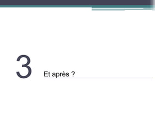 3   Et après ?
 