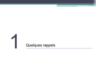 1   Quelques rappels
 