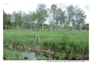 OUVERTURE SUR PAYSAGE
                        Accessibilité des Espaces Naturels - Sylvain DELBOY /CAUE de l’Ain - 23/06/2011   42
 