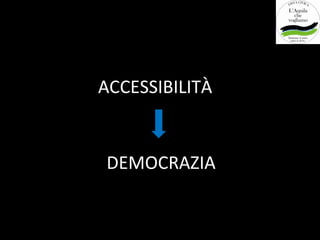 ACCESSIBILITÀ


DEMOCRAZIA
 