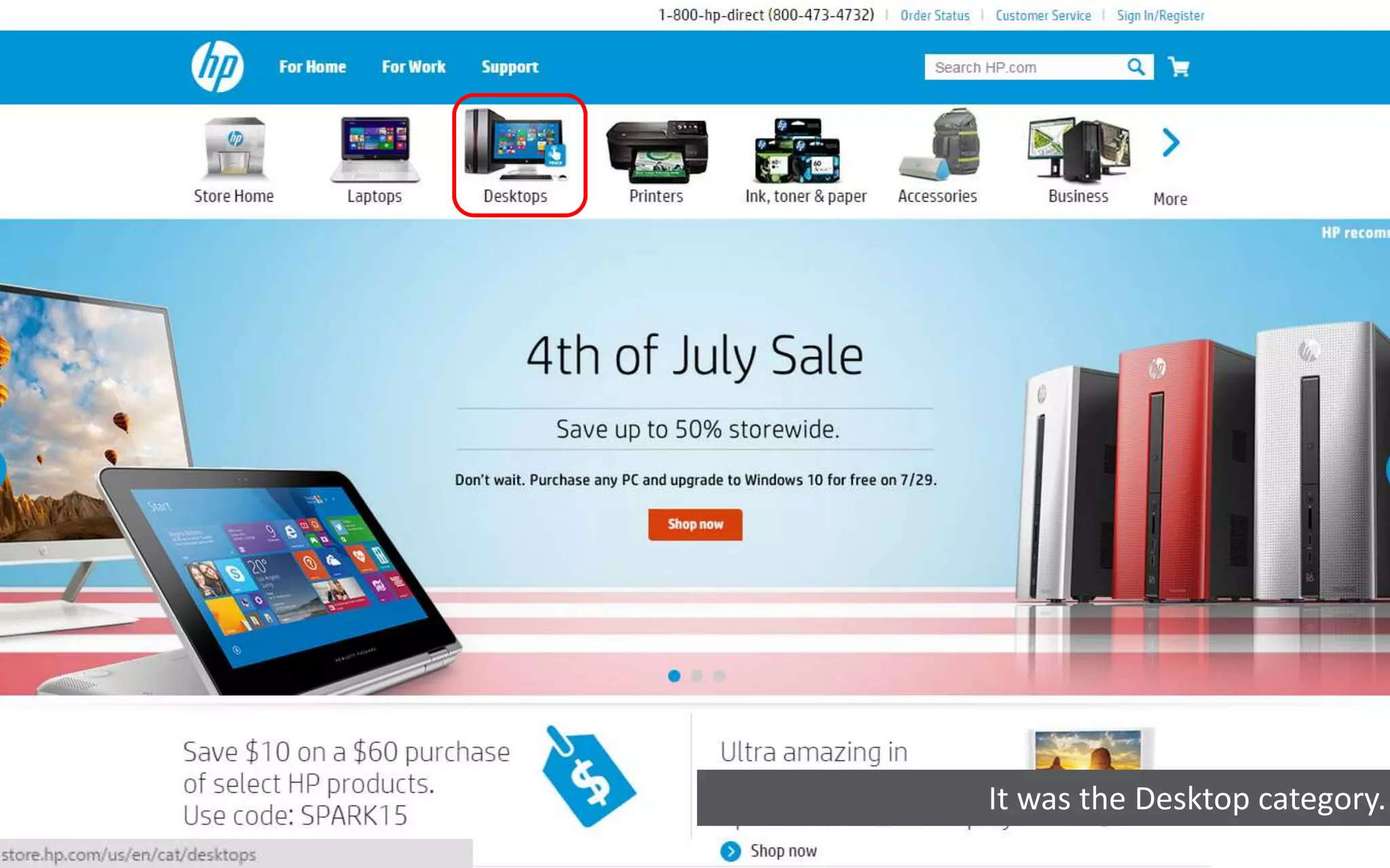 It was the Desktop category.
 