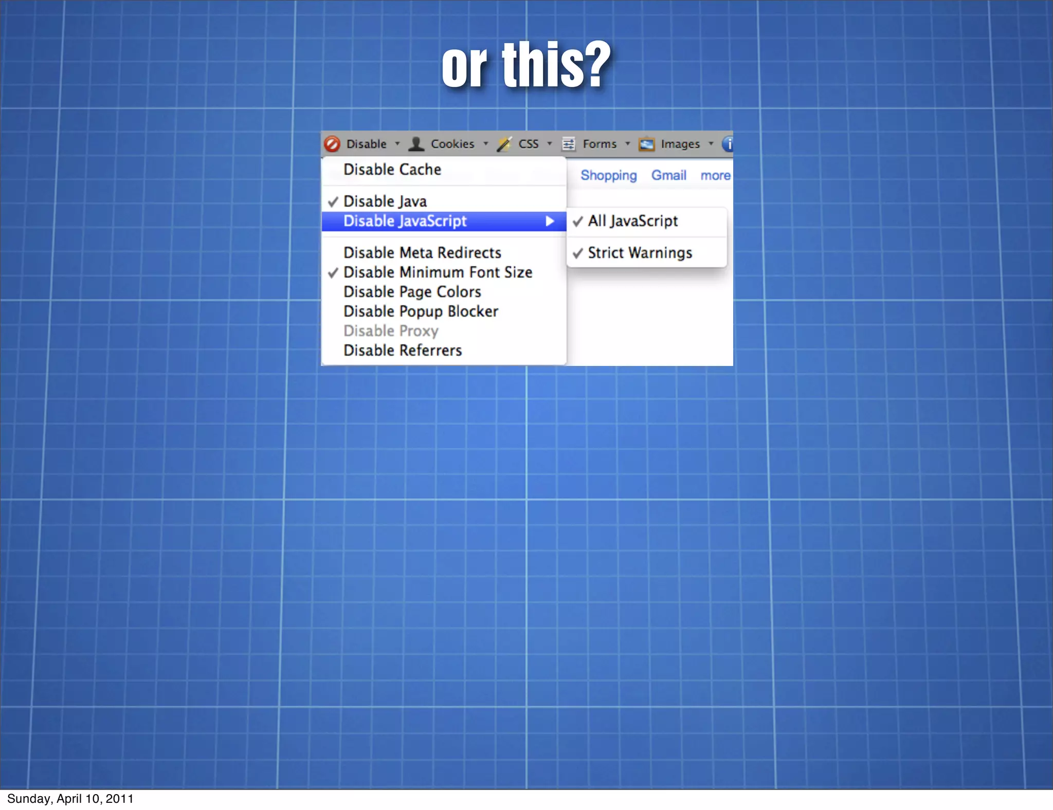 or this?




Sunday, April 10, 2011
 