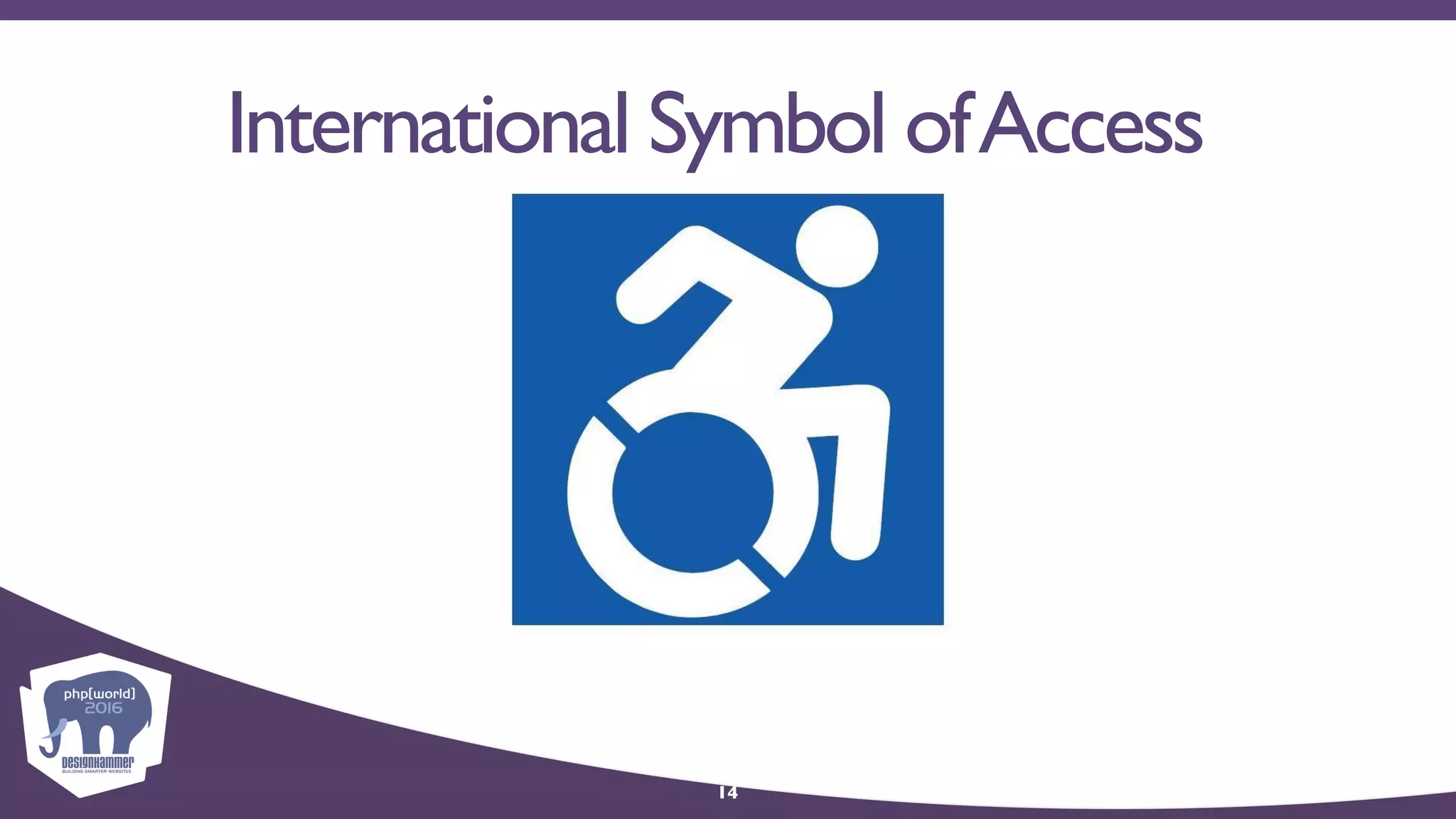 International Symbol ofAccess
14
 